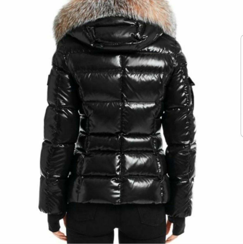 SAM Decade Fox Fur Trim Down Puffer Jacket - Picture 3 of 5